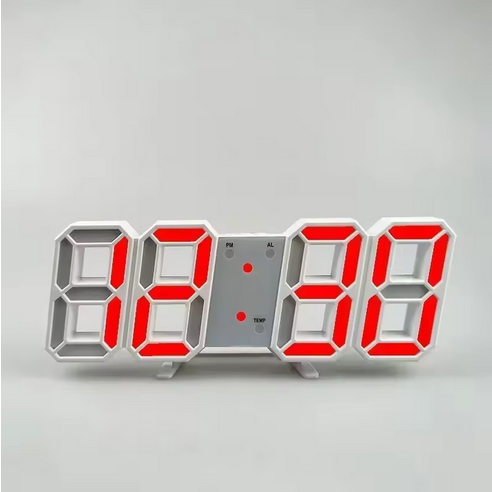 3D LED Wall Clock With Remote Control Alarm Clock Time