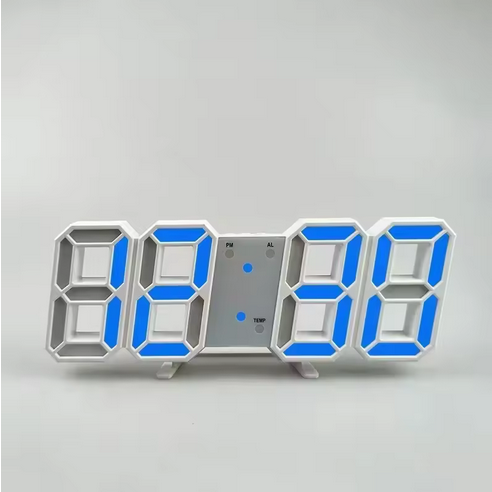 3D LED Wall Clock With Remote Control Alarm Clock Time