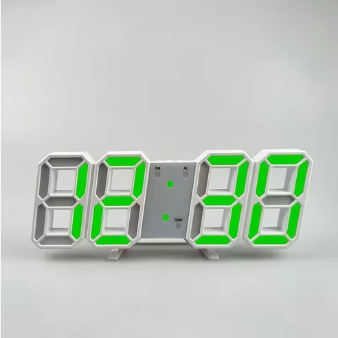 3D LED Wall Clock With Remote Control Alarm Clock Time