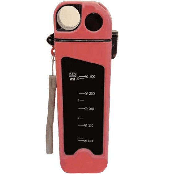 350ml Sports Water Cup Square Shape Portable Plastic Water Bottle Fitness Cup Straw Kettle Out