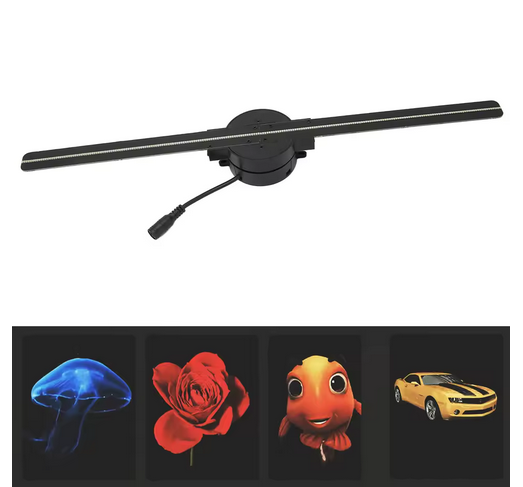 3D Hologram Fan 42CM WiFi 3D Holographic Projector Advertising Display Light HD Holographic Projector for Stores Bars Party Xmas